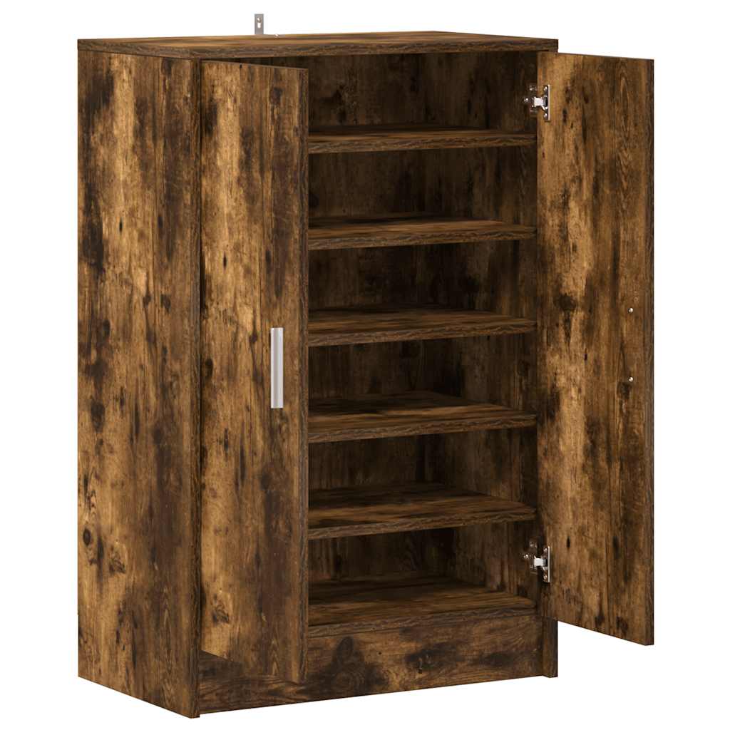 Scarpiera Rovere Fumo 60x35x92 cm in Legno Multistrato