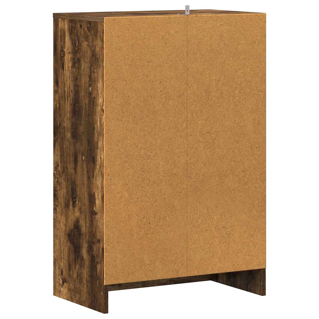 Scarpiera Rovere Fumo 60x35x92 cm in Legno Multistrato