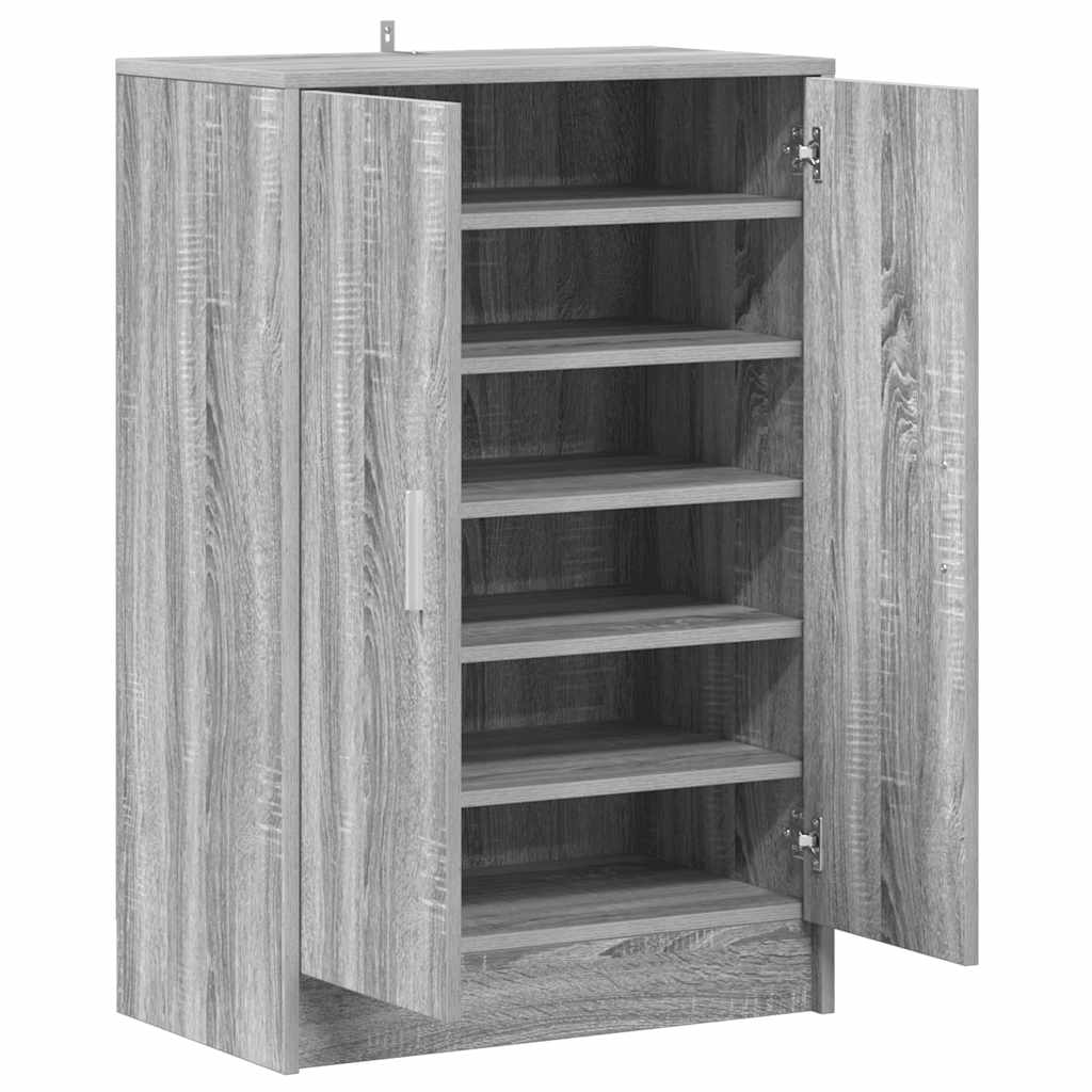 Scarpiera Grigio Sonoma 60x35x92 cm in Legno Multistrato