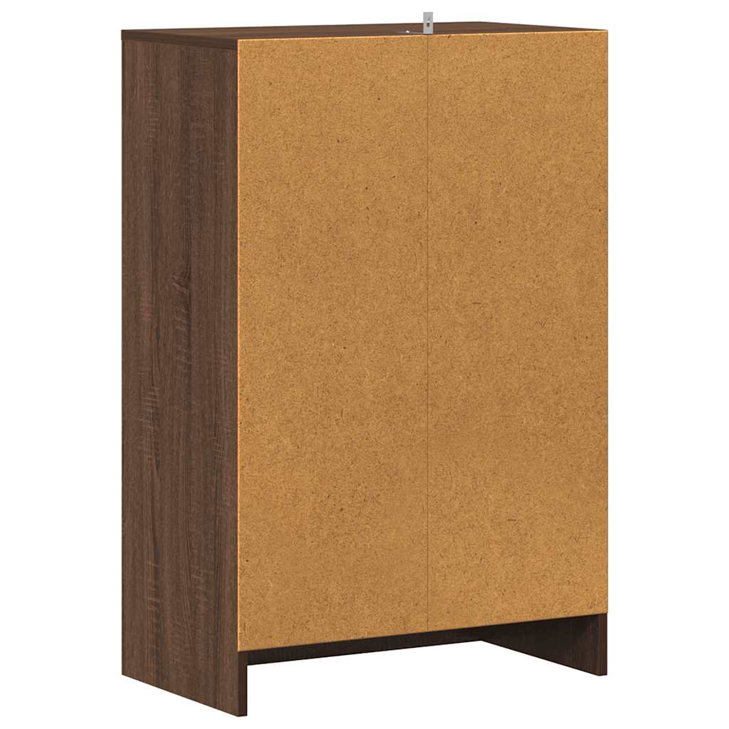 Scarpiera Rovere Marrone 60x35x92 cm in Legno Multistrato