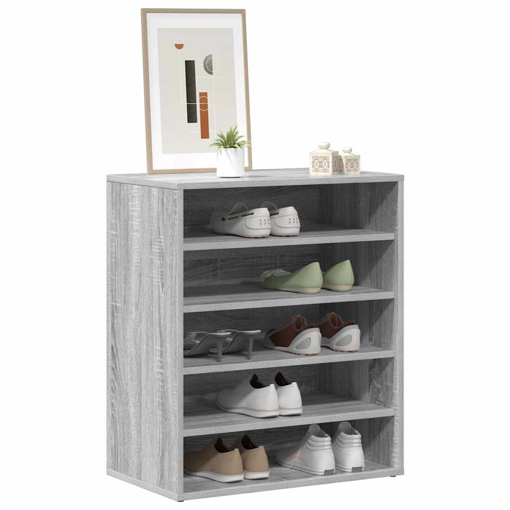 Scarpiera Grigio Sonoma 60x35x70 cm in Legno Multistrato