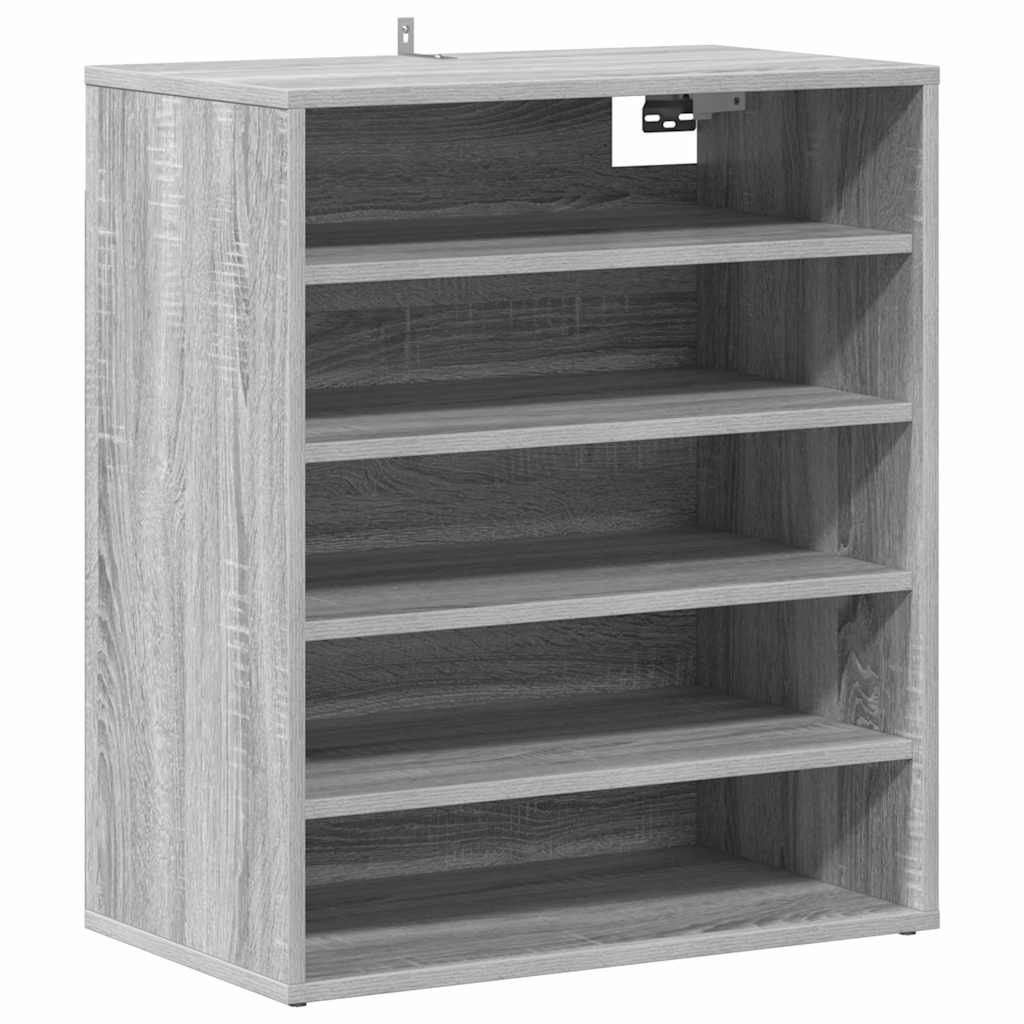 Scarpiera Grigio Sonoma 60x35x70 cm in Legno Multistrato