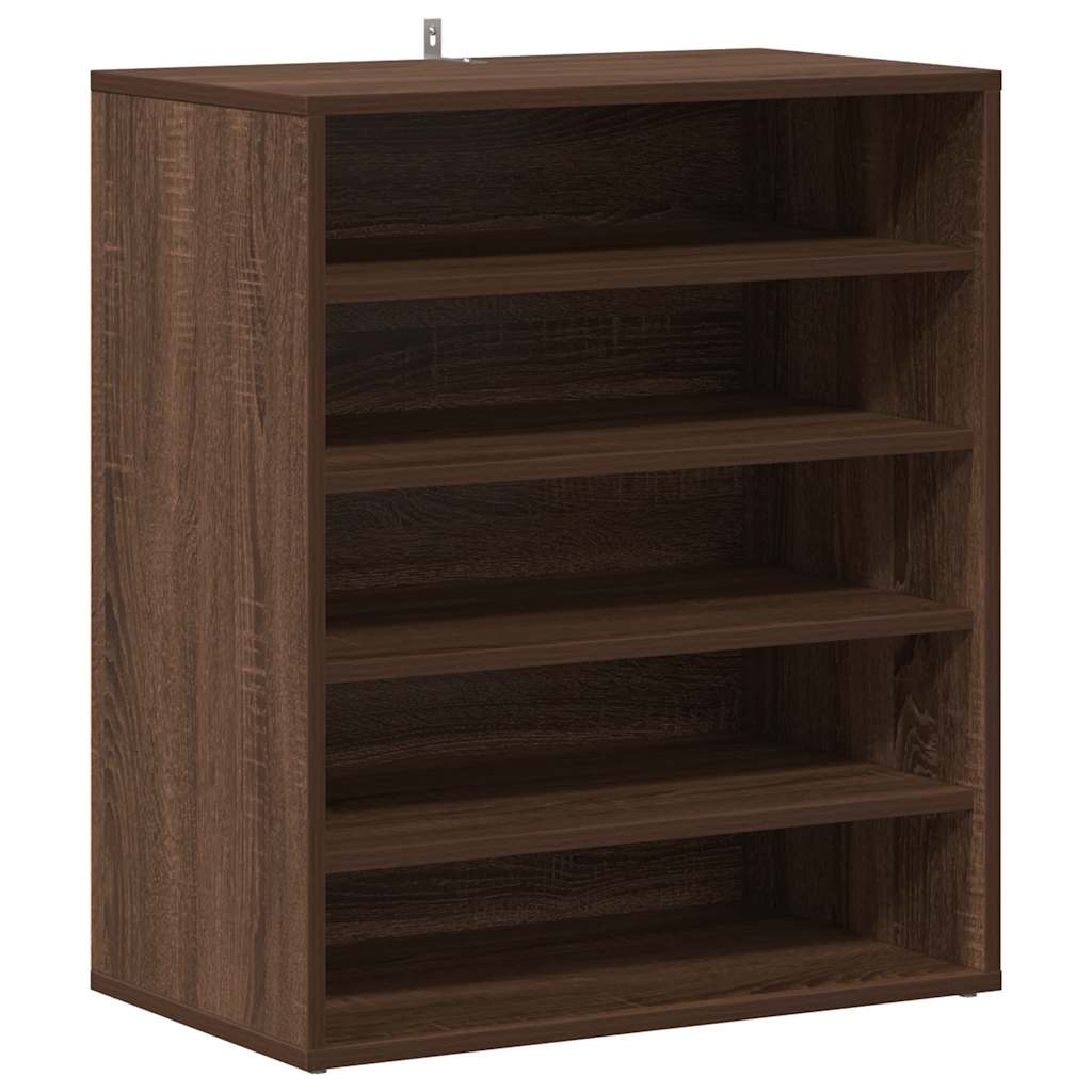Scarpiera Rovere Marrone 60x35x70 cm in Legno Multistrato