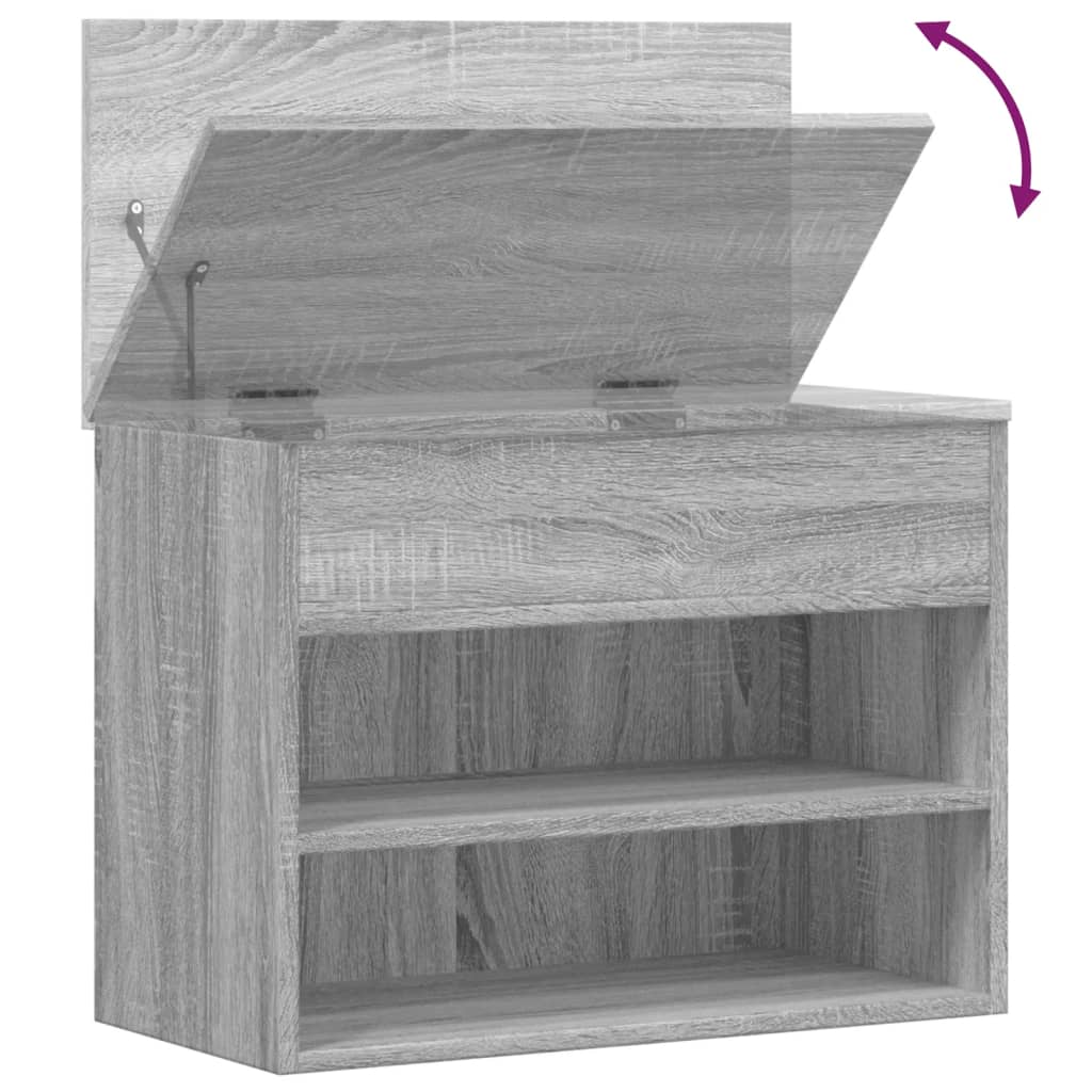 Scarpiera Grigio Sonoma 60x30x45 cm in Legno Multistrato
