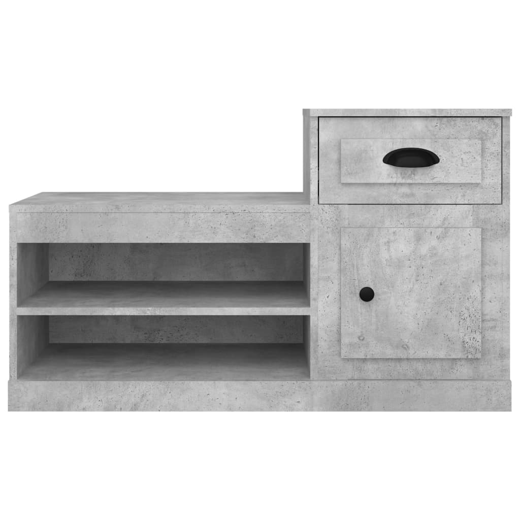 Scarpiera Grigio Cemento 100x42x60 cm in Legno Multistrato
