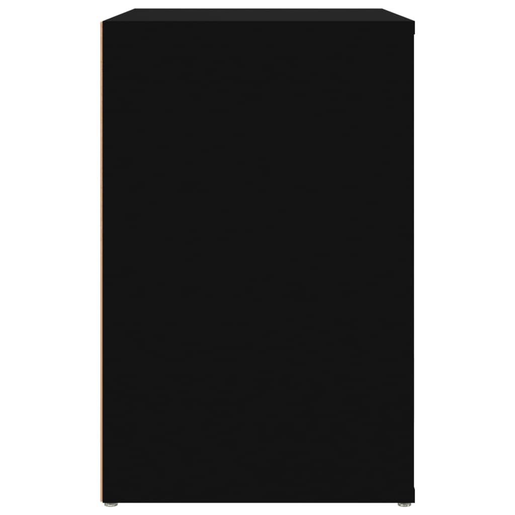Scarpiera Nera 130x35x54 cm in Legno Multistrato