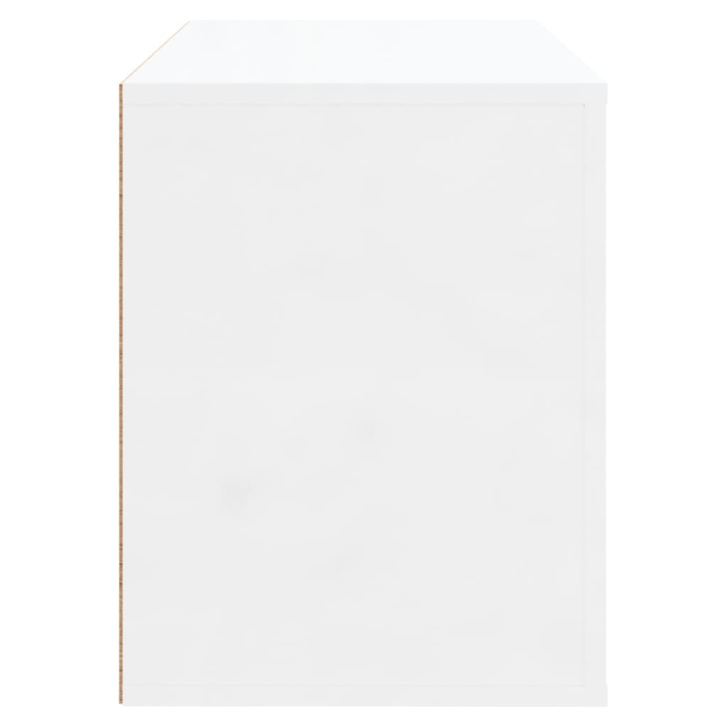 Scarpiera Bianco Lucido 80x35x45 cm in Legno Multistrato