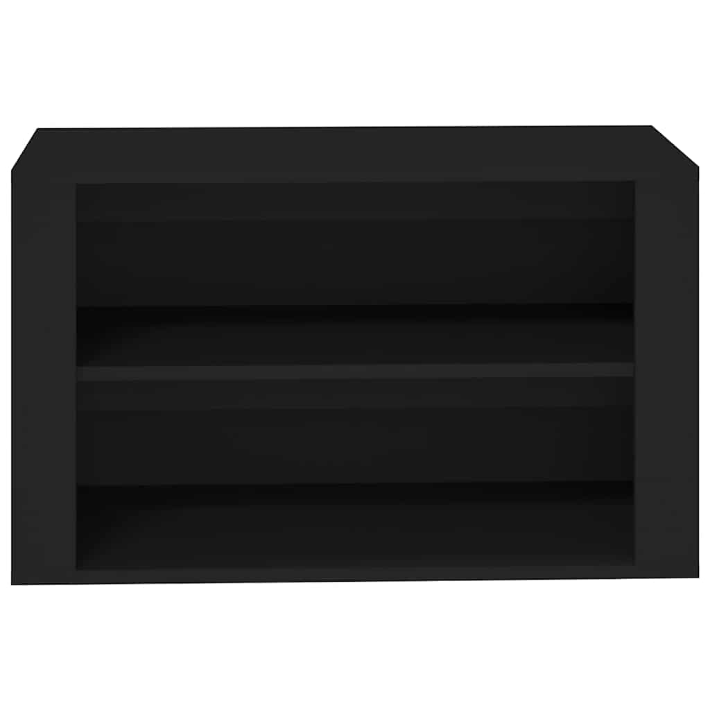 Scarpiera Nera 75x35x45 cm in Legno Multistrato