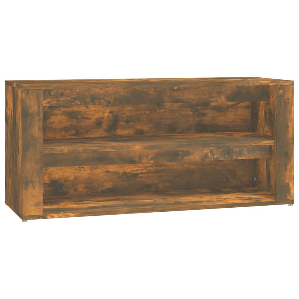 Scarpiera Rovere Fumo 100x35x45 cm in Legno Multistrato
