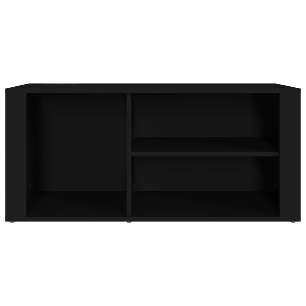 Scarpiera Nero 100x35x45 cm in Legno Multistrato