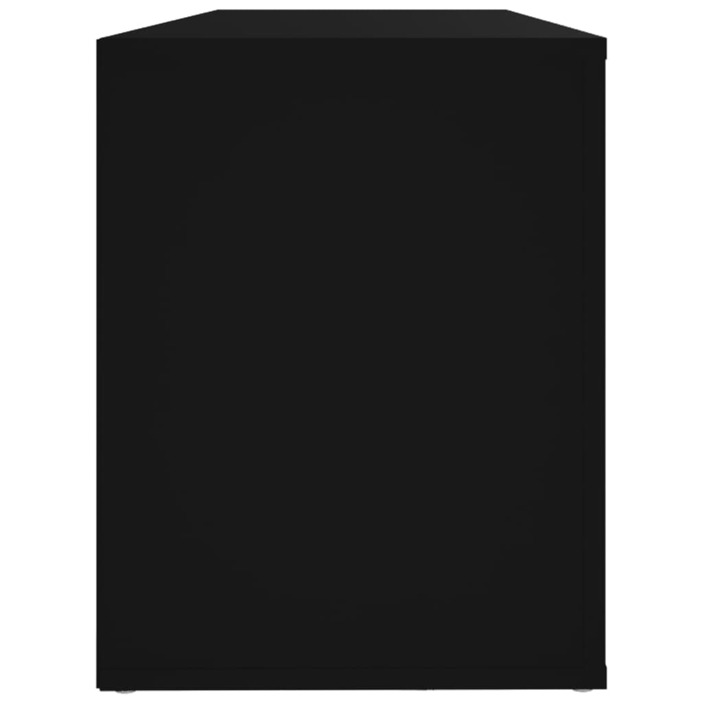 Scarpiera Nero 100x35x45 cm in Legno Multistrato