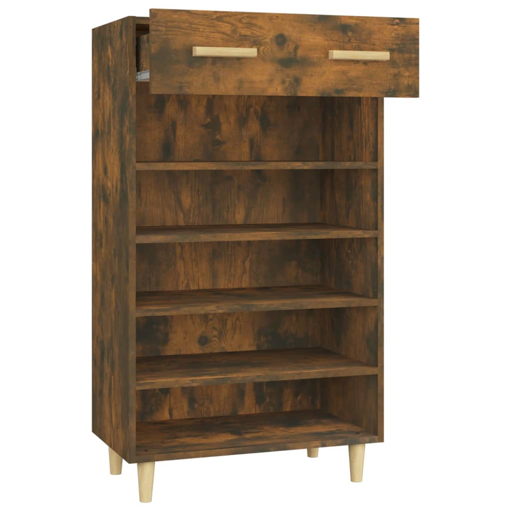 Scarpiera Rovere Fumo 60x35x105 cm in Legno Multistrato