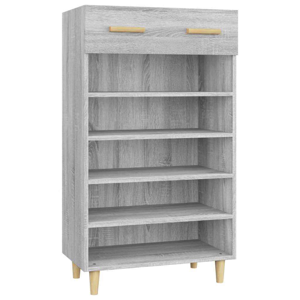 Scarpiera Grigio Sonoma 60x35x105 cm in Legno Multistrato