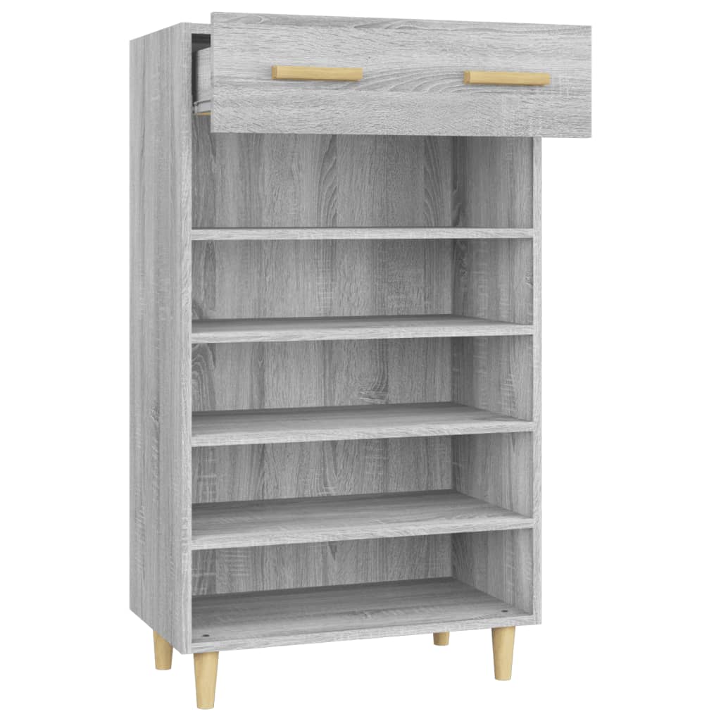 Scarpiera Grigio Sonoma 60x35x105 cm in Legno Multistrato