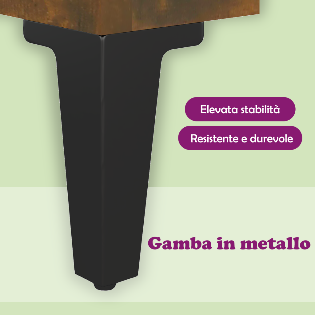 Scarpiera Rovere Fumo 102x35x55 cm in Legno Multistrato