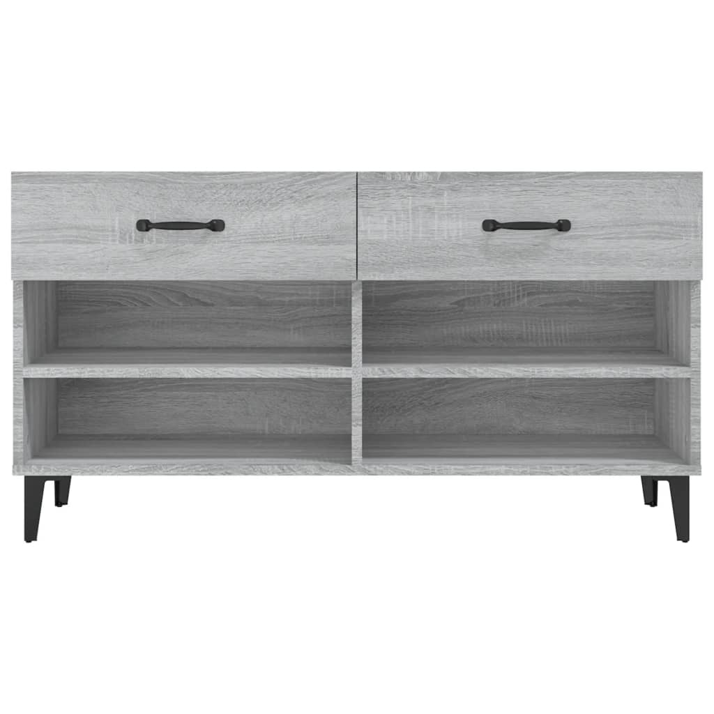 Scarpiera Grigio Sonoma 102x35x55 cm in Legno Multistrato