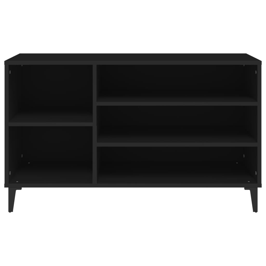 Scarpiera Nera 102x36x60 cm in Legno Multistrato
