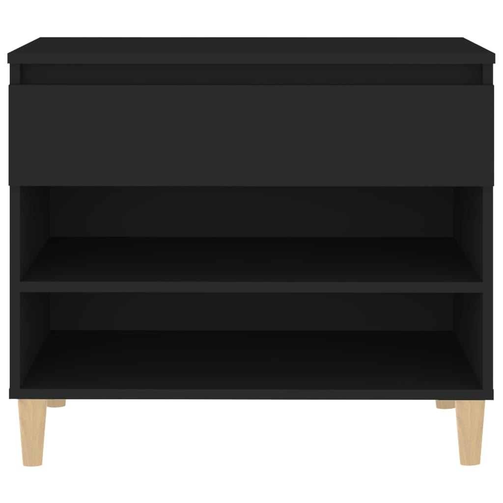 Scarpiera Nera 70x36x60 cm in Legno Multistrato