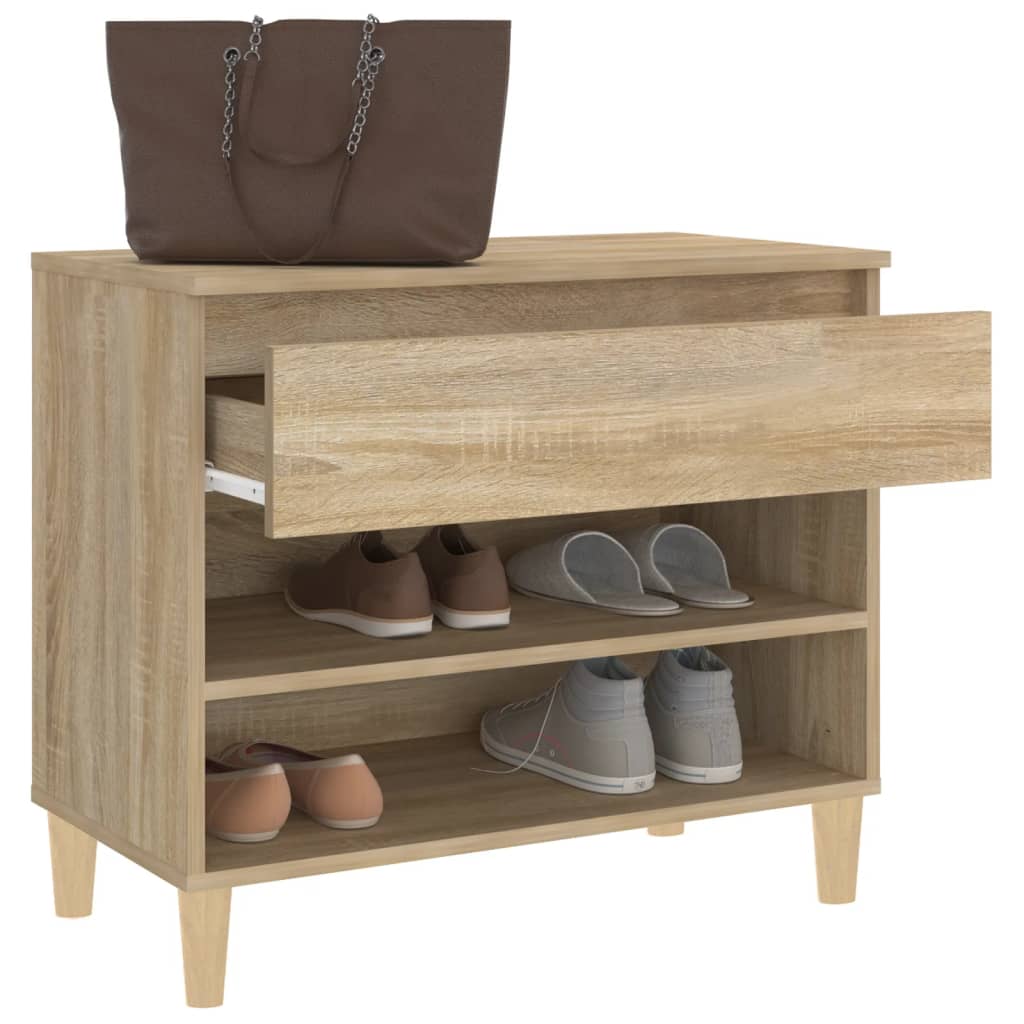 Scarpiera Rovere Sonoma 70x36x60 cm in Legno Multistrato