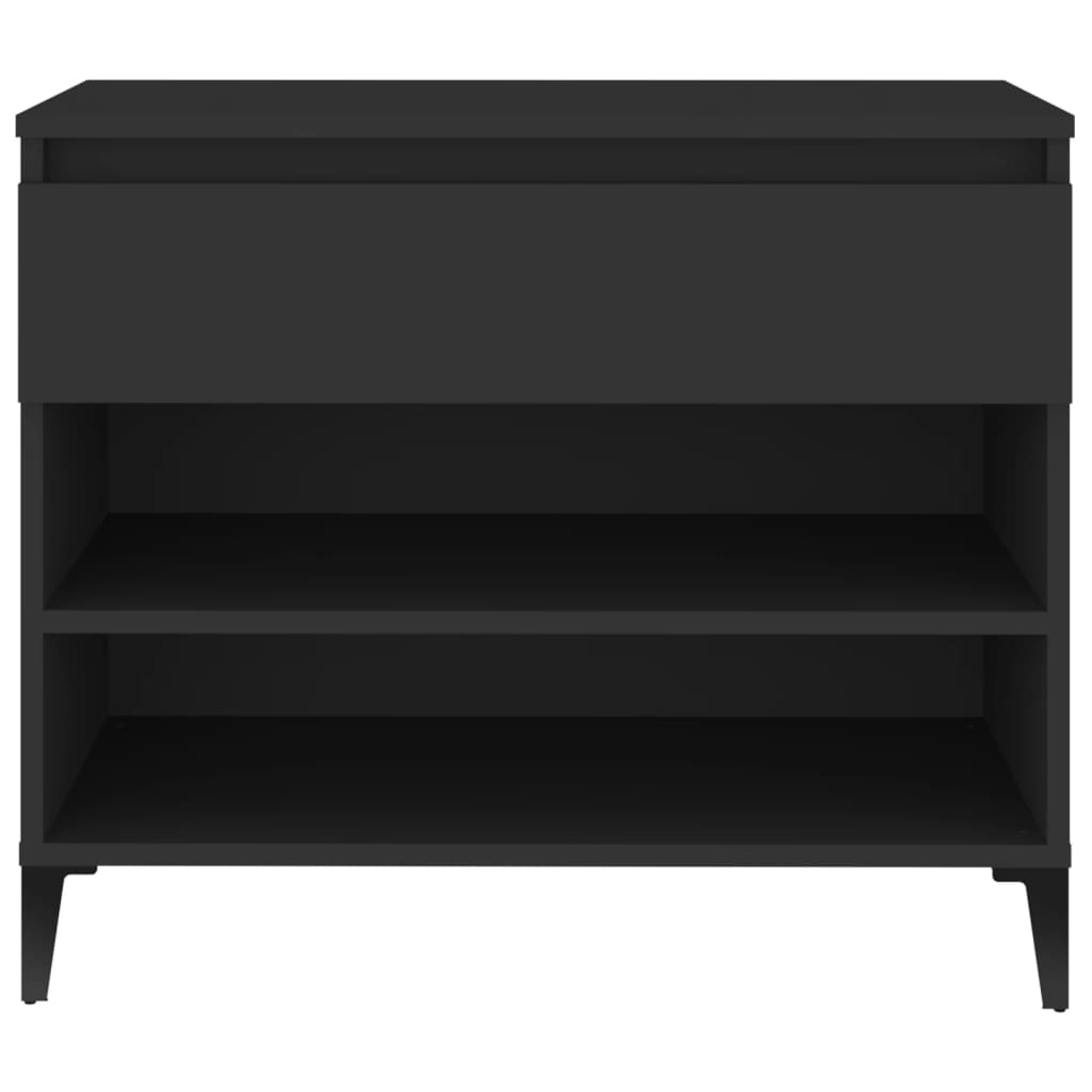 Scarpiera Nera 70x36x60 cm in Legno Multistrato
