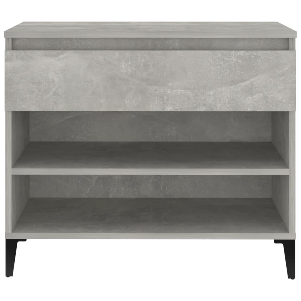 Scarpiera Grigio Cemento 70x36x60 cm in Legno Multistrato