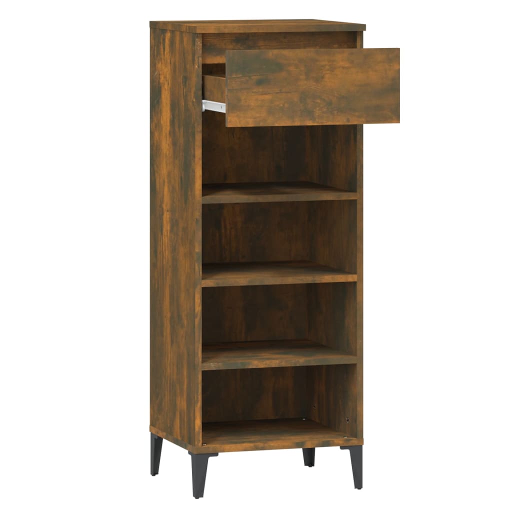 Scarpiera Rovere Fumo 40x36x105 cm in Legno Multistrato