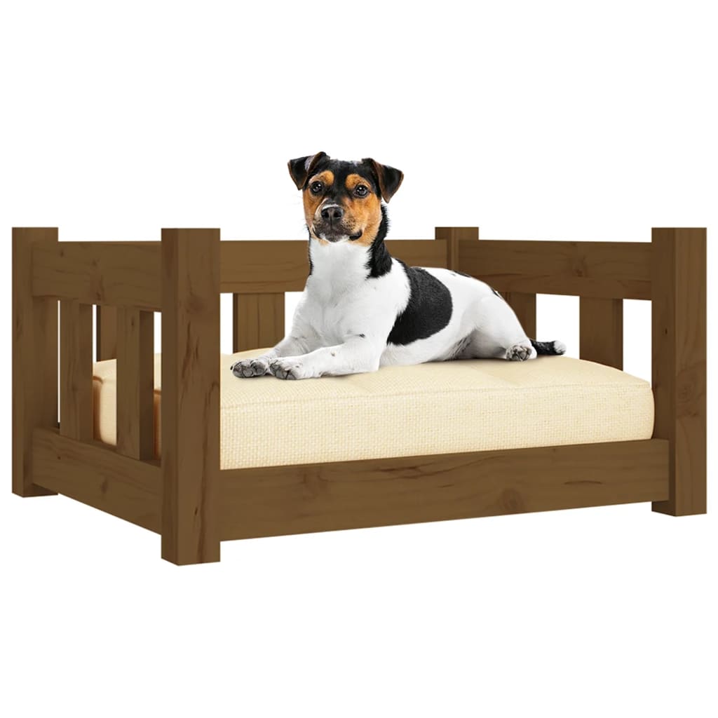 Cuccia per Cani Ambra 55,5x45,5x28 cm in Legno Massello di Pino