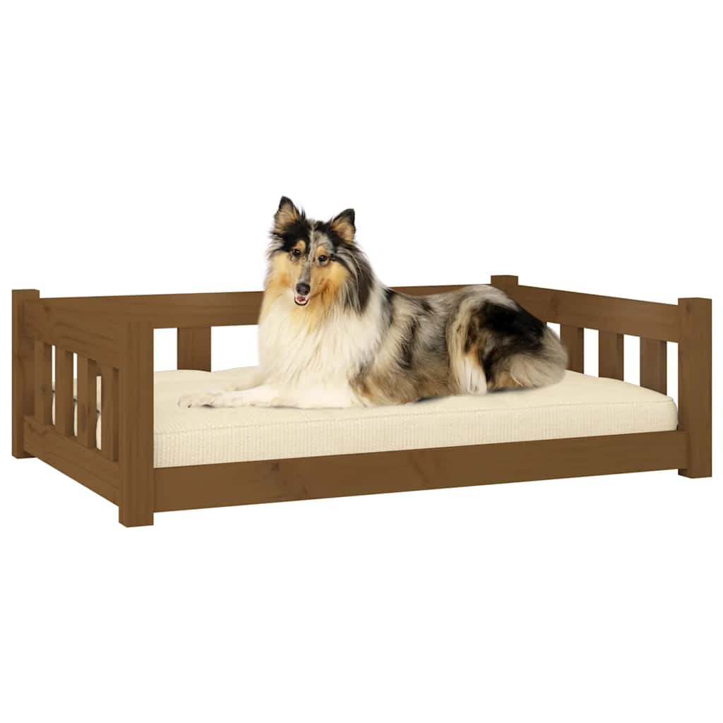 Cuccia per Cani Ambra 95,5x65,5x28 cm in Legno Massello di Pino
