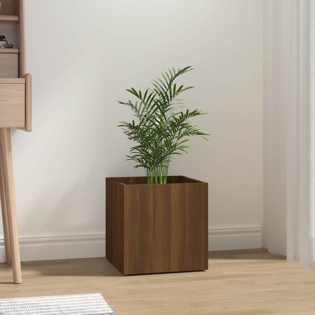 Fioriera Rovere Marrone 40x40x40 cm in Legno Multistrato