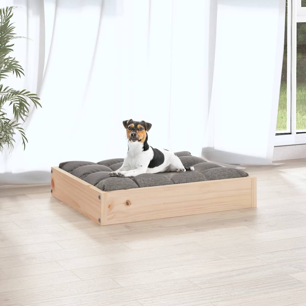 Cuccia per Cani 51,5x44x9 cm in Legno Massello di Pino