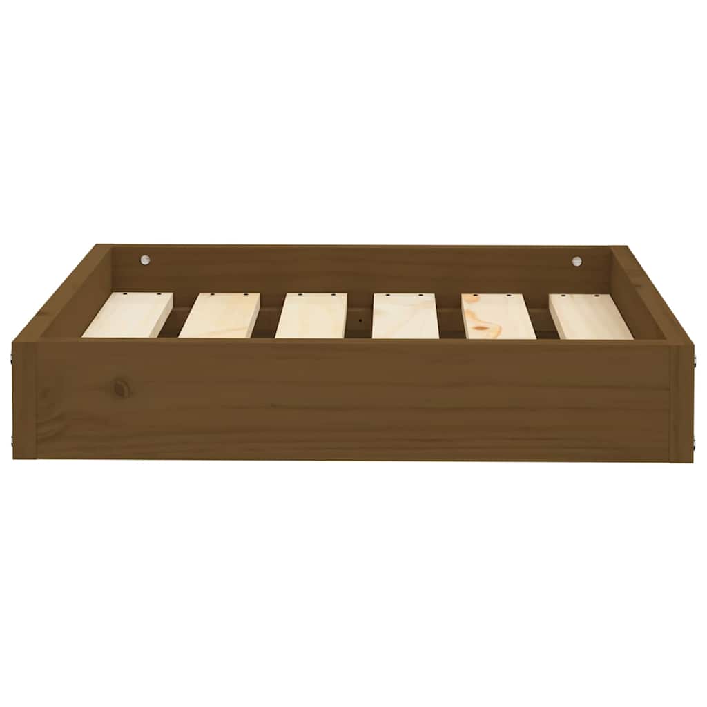 Cuccia per Cani Ambrata 51,5x44x9 cm in Legno Massello di Pino