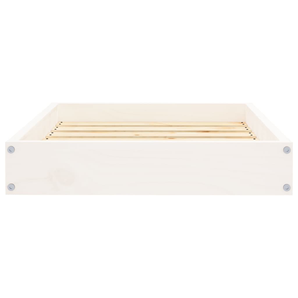 Cuccia per Cani Bianca 61,5x49x9 cm in Legno Massello di Pino