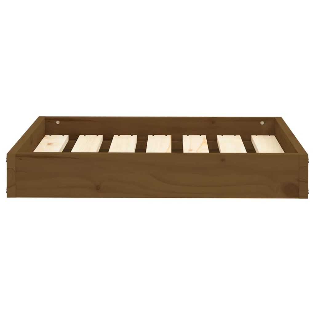 Cuccia per Cani Ambrata 61,5x49x9 cm in Legno Massello di Pino