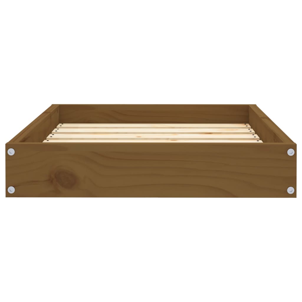 Cuccia per Cani Ambrata 61,5x49x9 cm in Legno Massello di Pino