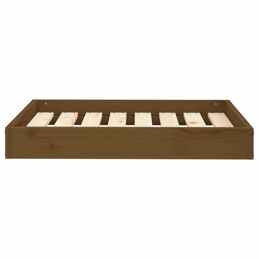Cuccia per Cani Ambrata 71,5x54x9 cm in Legno Massello di Pino