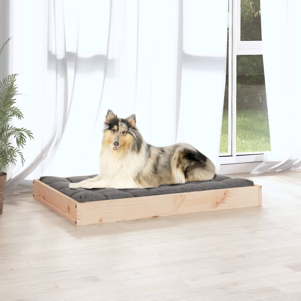 Cuccia per Cani 91,5x64x9 cm in Legno Massello di Pino