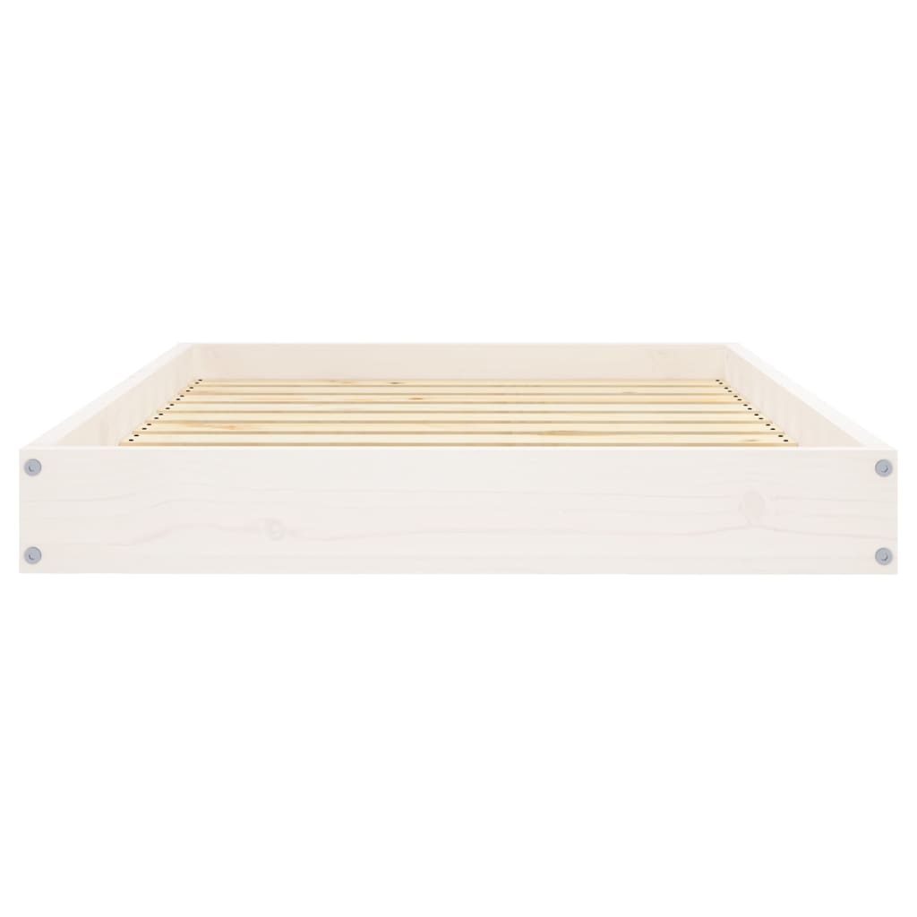 Cuccia per Cani Bianca 91,5x64x9 cm in Legno Massello di Pino