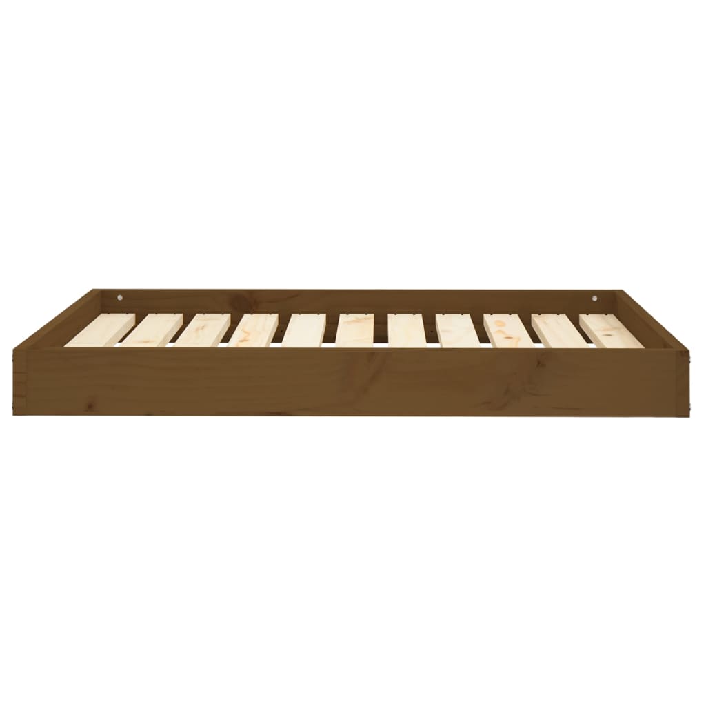 Cuccia per Cani Ambrata 91,5x64x9 cm in Legno Massello di Pino