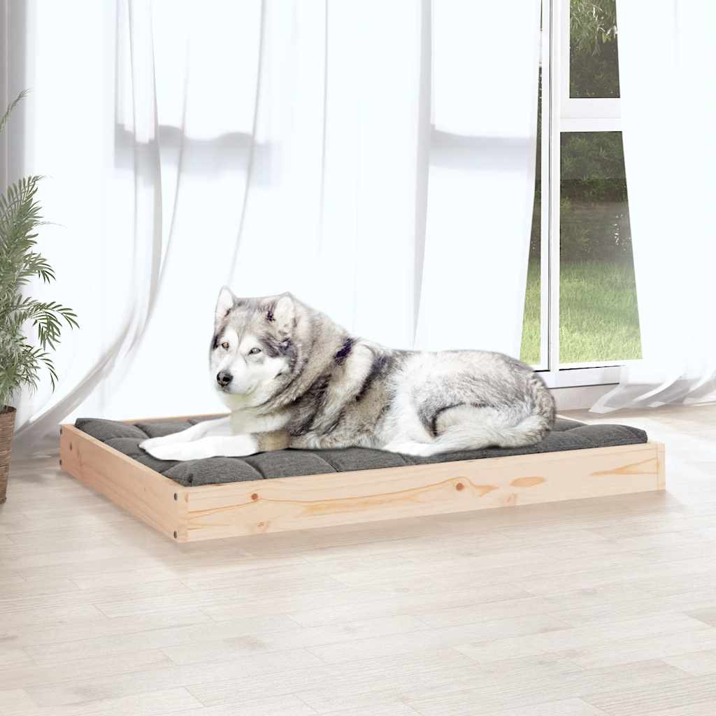 Cuccia per Cani 101,5x74x9 cm in Legno Massello di Pino