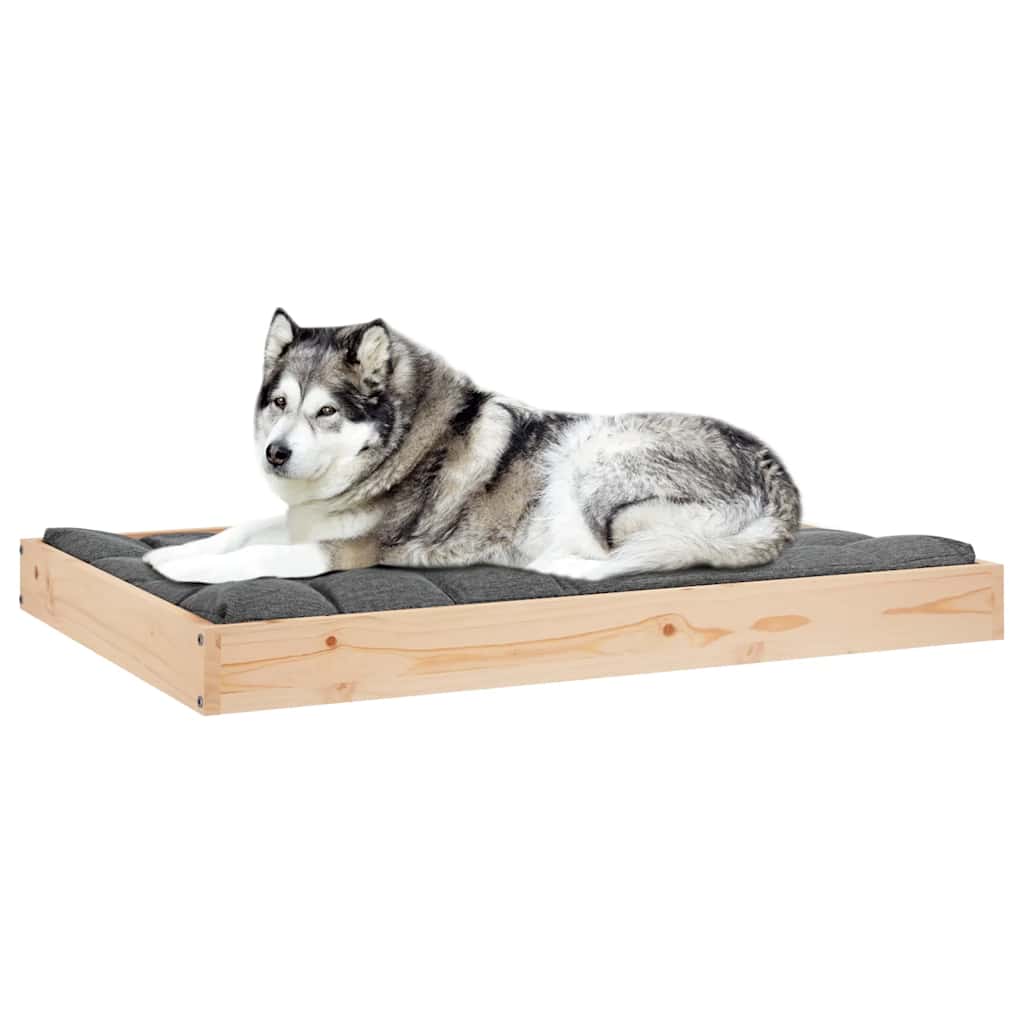 Cuccia per Cani 101,5x74x9 cm in Legno Massello di Pino