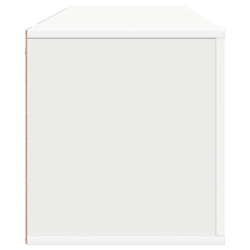 Scarpiera a Muro Bianca 100x35x38 cm in Legno Multistrato
