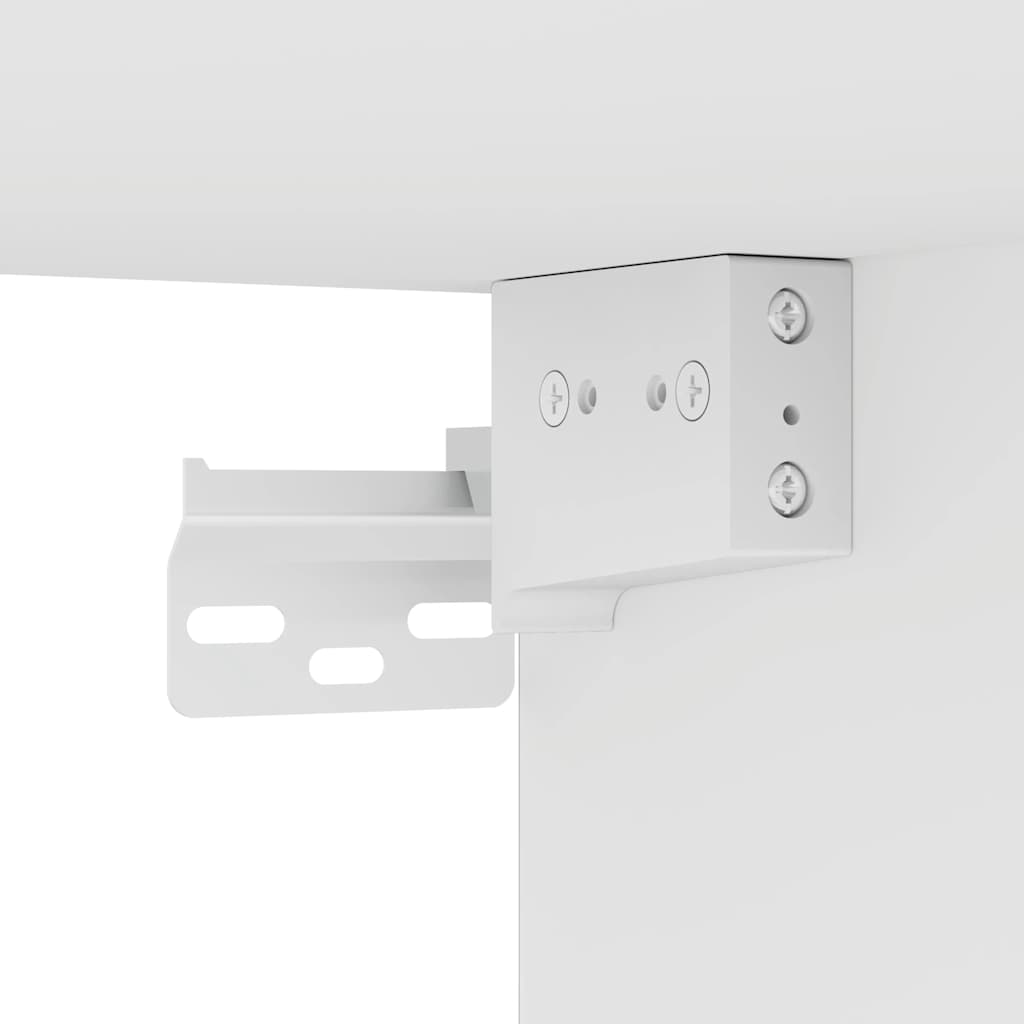 Scarpiera a Muro Bianca 100x35x38 cm in Legno Multistrato