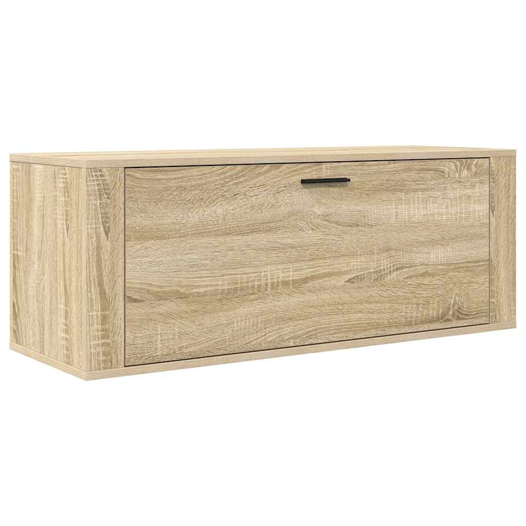 Scarpiera a Muro Rovere Sonoma 100x35x38cm in Legno Multistrato