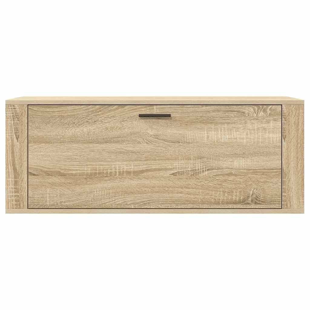 Scarpiera a Muro Rovere Sonoma 100x35x38cm in Legno Multistrato