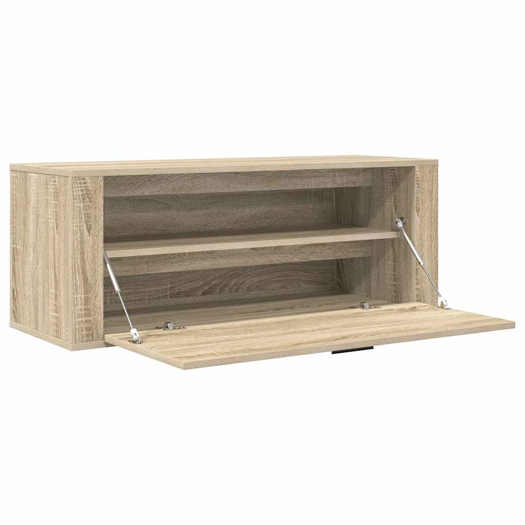 Scarpiera a Muro Rovere Sonoma 100x35x38cm in Legno Multistrato