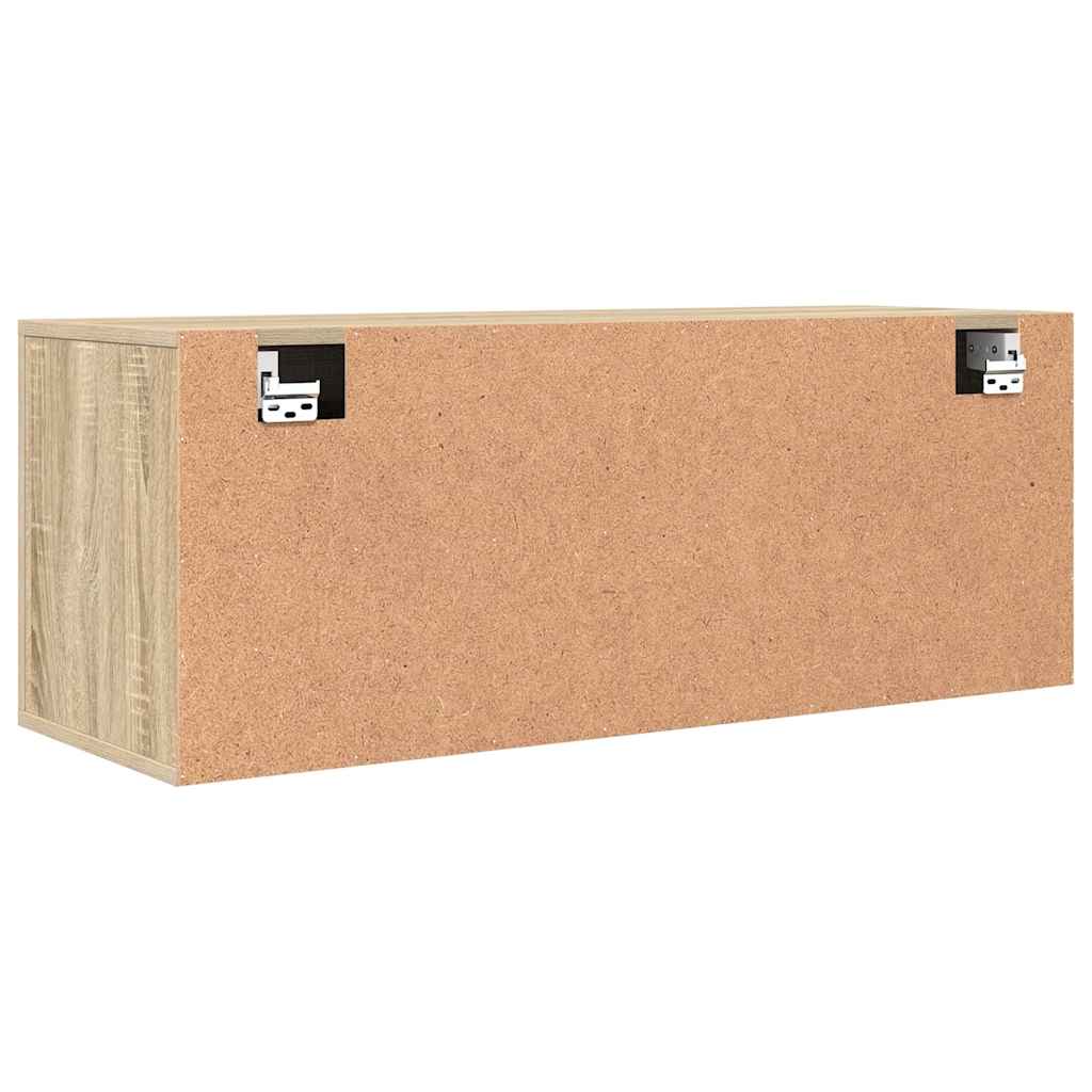 Scarpiera a Muro Rovere Sonoma 100x35x38cm in Legno Multistrato