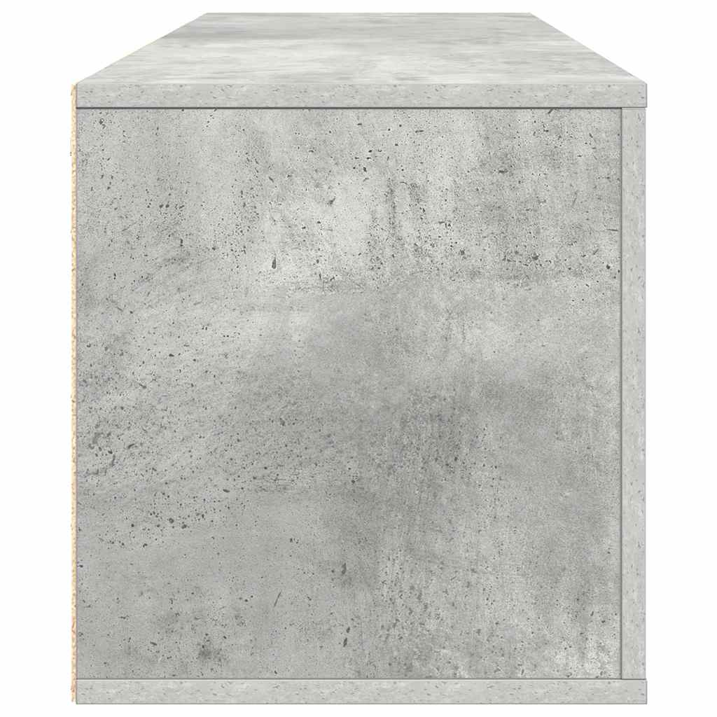 Scarpiera a Muro Grigio Cemento100x35x38cm in Legno Multistrato