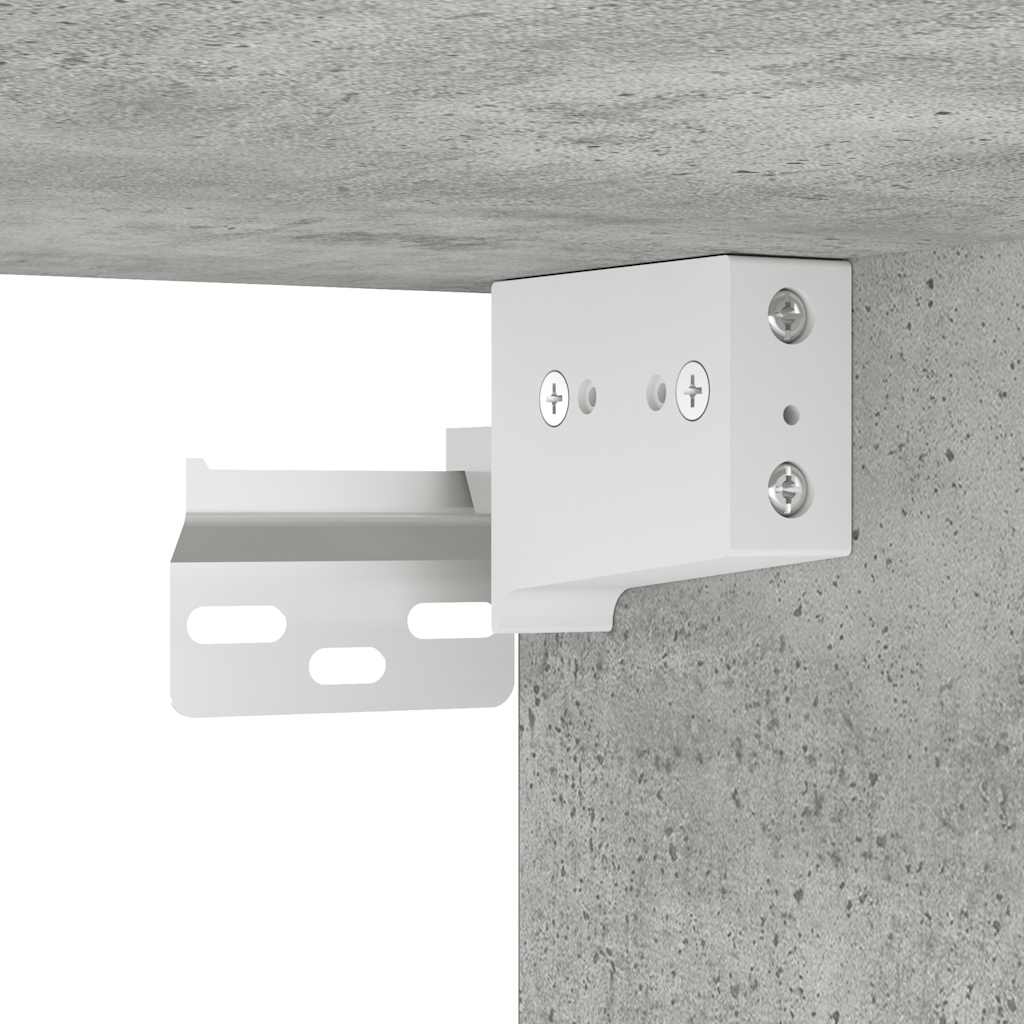 Scarpiera a Muro Grigio Cemento100x35x38cm in Legno Multistrato