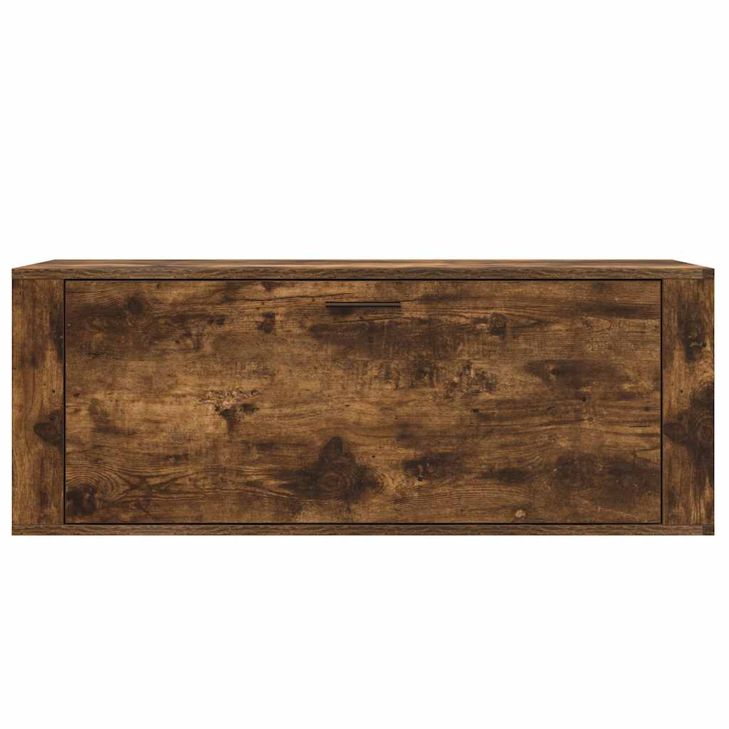 Scarpiera a Muro rovere fumo 100x35x38cm in Legno Multistrato