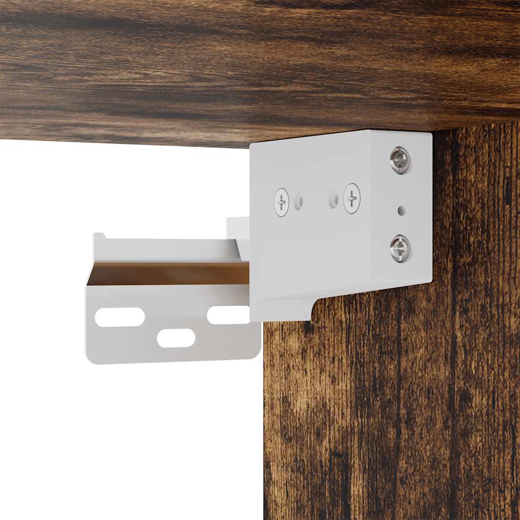 Scarpiera a Muro rovere fumo 100x35x38cm in Legno Multistrato